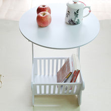 Load image into Gallery viewer, Multifunction Wooden Storage Shelf Coffee Desk Coffee Table Tea Table Desk Leisure Magazine Storage Rack Table Hollow Carved