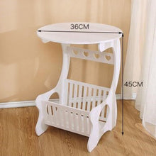 Load image into Gallery viewer, Multifunction Wooden Storage Shelf Coffee Desk Coffee Table Tea Table Desk Leisure Magazine Storage Rack Table Hollow Carved