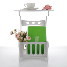 Load image into Gallery viewer, Multifunction Wooden Storage Shelf Coffee Desk Coffee Table Tea Table Desk Leisure Magazine Storage Rack Table Hollow Carved
