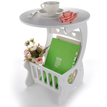 Load image into Gallery viewer, Multifunction Wooden Storage Shelf Coffee Desk Coffee Table Tea Table Desk Leisure Magazine Storage Rack Table Hollow Carved