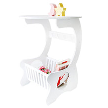 Load image into Gallery viewer, Multifunction Wooden Storage Shelf Coffee Desk Coffee Table Tea Table Desk Leisure Magazine Storage Rack Table Hollow Carved