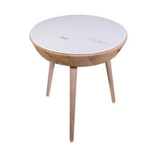 Load image into Gallery viewer, Multifunctional sofa side table creative smart Bluetooth speaker wireless charging USB solid wood round end table