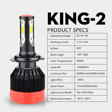 Load image into Gallery viewer, NAO fog light h11 H7 led car h1 led auto h27 hb4 hb3 h8 h3 9005 9006 880 881 for motorcycle automobiles 4200lm car headlight