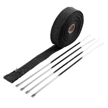 Load image into Gallery viewer, New 2.5CM 5M Roll Fiberglass Exhaust Header Pipe Heat Wrap Tape + 4 Ties Kit Hot For Automobile/Motorcycle Repair Accessories