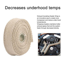 Load image into Gallery viewer, New 2.5CM 5M Roll Fiberglass Exhaust Header Pipe Heat Wrap Tape + 4 Ties Kit Hot For Automobile/Motorcycle Repair Accessories