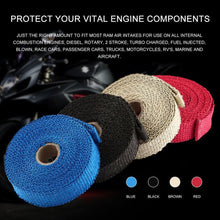 Load image into Gallery viewer, New 2.5CM 5M Thermal Exhaust Header Pipe Tape Heat Insulating Wrap Tape Fireproof Cloth Roll With 4 Durable Steel Ties Kit
