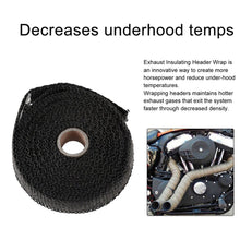 Load image into Gallery viewer, New 2.5CM 5M Thermal Exhaust Header Pipe Tape Heat Insulating Wrap Tape Fireproof Cloth Roll With 4 Durable Steel Ties Kit
