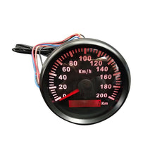 Load image into Gallery viewer, New 200KM/H Speedmeter Automobile Tuning Gauges 85mm  Speedometers Odometer Motorcycle Tuning Meters 9-32V (Pulse Signal)