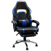 Load image into Gallery viewer, New Gaming Office Chair with Armrests Headrest Footrest High Back Tilt Swivel Chair for Working Studying Gaming PU Leather HWC