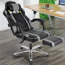 Load image into Gallery viewer, New Gaming Office Chair with Armrests Headrest Footrest High Back Tilt Swivel Chair for Working Studying Gaming PU Leather HWC