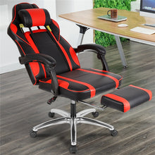 Load image into Gallery viewer, New Gaming Office Chair with Armrests Headrest Footrest High Back Tilt Swivel Chair for Working Studying Gaming PU Leather HWC