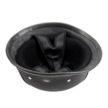 Load image into Gallery viewer, New Leather Motorcycle Helmet German Motorcycle Open Face Half Helmet Chopper Biker Pilot DOT BLACK/