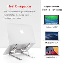 Load image into Gallery viewer, New Portable Foldable Aluminum Laptop Stand Ergonomic Adjustable Laptop Holder for 10-15.6 inch Notebook MacBook Pro/Air