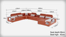 Load image into Gallery viewer, New design sofa corner sofa with led light sofa