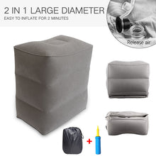 Load image into Gallery viewer, Newest Inflatable Portable Travel Footrest Pillow Flight Sleeping Leg Resting Comfortable On Airplane Car Train Kids Rest Pad