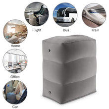 Load image into Gallery viewer, Newest Inflatable Portable Travel Footrest Pillow Flight Sleeping Leg Resting Comfortable On Airplane Car Train Kids Rest Pad