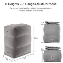 Load image into Gallery viewer, Newest Inflatable Portable Travel Footrest Pillow Flight Sleeping Leg Resting Comfortable On Airplane Car Train Kids Rest Pad