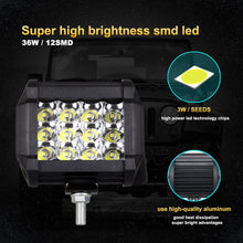 Load image into Gallery viewer, Nlpear 2x 4" 36W 54W 72W LED Light Bar for Trucks  Car Tractors Offroad SUV 4WD 4x4 Boat ATV Spot Combo LED Bar Work Light 12V