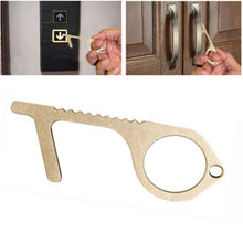 Load image into Gallery viewer, No touch key EDC door handle Portable Press Elevator Tool Hygiene Hand Antimicrobial Alloy Door Opener Door Handle Key Metal