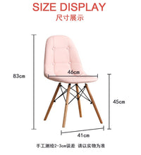 Load image into Gallery viewer, Nordic Home Back Makeup Stool Dressing Bedroom Net Red Nail Small Chair Simple Fabric Dining Chair