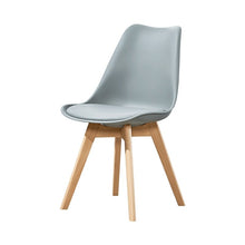 Load image into Gallery viewer, Nordic chair home wood negotiating desk and chair modern simple cloth art back net red INS chair