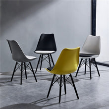 Load image into Gallery viewer, Nordic chair home wood negotiating desk and chair modern simple cloth art back net red INS chair