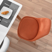 Load image into Gallery viewer, Nordic chair home wood negotiating desk and chair modern simple cloth art back net red INS chair