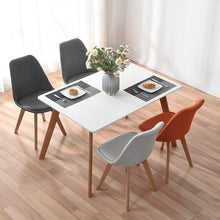 Load image into Gallery viewer, Nordic chair home wood negotiating desk and chair modern simple cloth art back net red INS chair