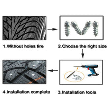 Load image into Gallery viewer, ONEWELL 100Pcs/set Anti-Slip+professional tools Automobile Stud Winter Wheel Car Motorcycle Tire Studs Screw