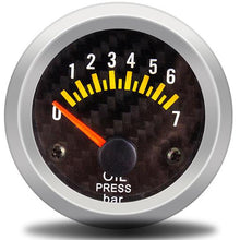 Load image into Gallery viewer, Oil Pressure Gauges Bar 52mm Pattern Face Automobile Car Oil Pressure Gauge Meter with sensor motorcycle accessories horloge