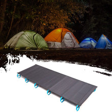 Load image into Gallery viewer, Outdoor Camp Bed Ultralight Aluminum Alloy Single Bed Travel Office Midday Rest Camping Portable Folding Bed