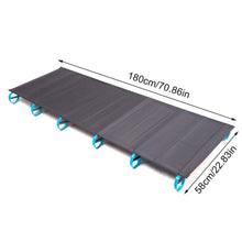 Load image into Gallery viewer, Outdoor Camp Bed Ultralight Aluminum Alloy Single Bed Travel Office Midday Rest Camping Portable Folding Bed