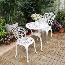 Load image into Gallery viewer, Outdoor Indoor use Patio Cast Aluminum Bistro Set table with 2 chairs in Antique Copper