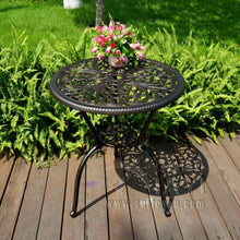 Load image into Gallery viewer, Outdoor Indoor use Patio Cast Aluminum Bistro Set table with 2 chairs in Antique Copper