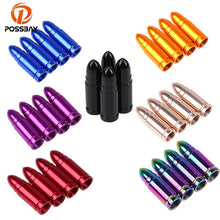 Load image into Gallery viewer, POSSBAY Auto Car Tyre Valve Caps Bullet Wheel Tire Valve Cap Metal Tyre Stem Air Caps Universal Motorcycle Automobiles Bicycle