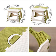 Load image into Gallery viewer, Plastic Bathroom Folding Small Bench Child Adult Step Stool Travel Outdoor Portable Small Chair For Shoe Bench
