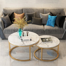 Load image into Gallery viewer, Popular Modern 100% Marble Round Coffee Table for Living Room 2 in 1 Combination Tea Table журнальный столик mesa de centro