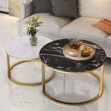 Load image into Gallery viewer, Popular Modern 100% Marble Round Coffee Table for Living Room 2 in 1 Combination Tea Table журнальный столик mesa de centro
