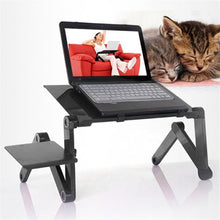 Load image into Gallery viewer, Portable Foldable Adjustable Laptop Desk Computer Table Stand Tray Notebook Lap PC Folding Desk Table with Mouse with fan