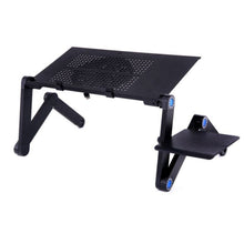 Load image into Gallery viewer, Portable Foldable Adjustable Laptop Desk Computer Table Stand Tray Notebook Lap PC Folding Desk Table with Mouse with fan