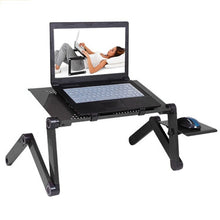 Load image into Gallery viewer, Portable Foldable Adjustable Laptop Desk Computer Table Stand Tray Notebook Lap PC Folding Desk Table with Mouse with fan