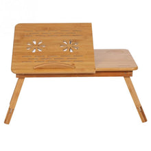 Load image into Gallery viewer, Portable Folding Bamboo Laptop Table Sofa Bed Office Laptop Stand Desk With Fan Bed Table For Computer Notebook Studying
