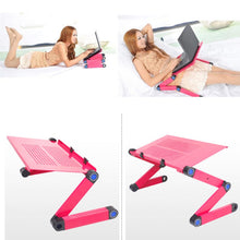 Load image into Gallery viewer, Portable Laptop Computer Table for Bed Aluminum Alloy Foldable Computer Desk iPad Desk Lazy Notebook Table TV Stand Mouse Pad