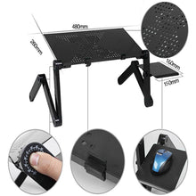 Load image into Gallery viewer, Portable Table for Laptop Desk Computer Notebook PC Stand Aluminum Foldable Adjustable Folding Tray For Sofa Bed With Mouse Pad