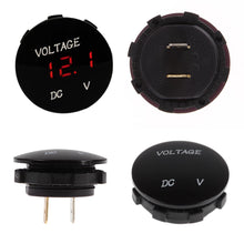 Load image into Gallery viewer, Portable Vehicle Digital Voltmeter Assembly 12-24V Plastic Shell for Automobile Motorcycle Other General Purpose Vehicles