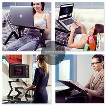 Load image into Gallery viewer, Portable and Multifunctional Aluminum Laptop Table Stand for Bed Portable Sofa Laptop Table Foldable Notebook Desk