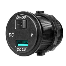 Load image into Gallery viewer, QC3.0 Quick Charge Dual USB 12V-24V Car Cigarette Lighter Splitter Charger Adapter Socket For Car Truck  Motorcycle