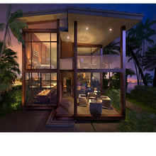 Load image into Gallery viewer, Quick easy assembly custom outdoor stylish design deluxe living glass villa tiny container prefab house