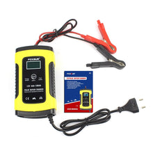 Load image into Gallery viewer, Red Car Battery Charger Automobile Motorcycle Intelligent Pulse Repair 12V 5A LCD Motocycle Battery Charging Device