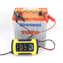 Load image into Gallery viewer, Red Car Battery Charger Automobile Motorcycle Intelligent Pulse Repair 12V 5A LCD Motocycle Battery Charging Device